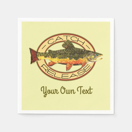 Partij voor de forelvliegvisserij servetten (Voorkant)