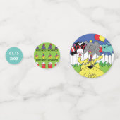 Partij voor de geboorte van dieren confetti (Voorkanten)