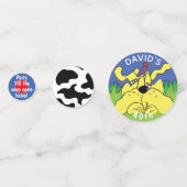 Partij voor de geboorte van dieren confetti (Achterkanten)