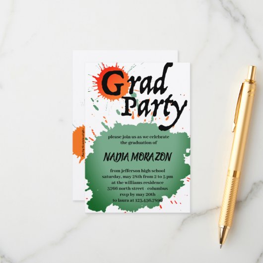 Partij voor de Geverfde Afstuiving Informatiekaartje (Voorkant / Achterkant in situ)