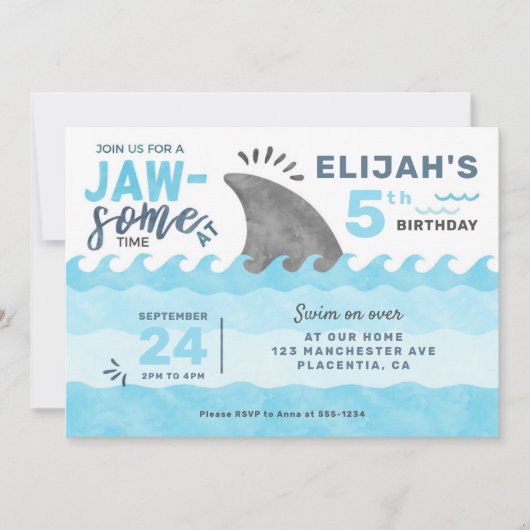 Partij voor de Haai van Birthday onder het Zee Kaart (Voorkant)