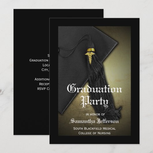 Partij voor de opleiding van artsen of verpleegkun kaart (Voorkant / Achterkant)