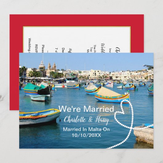 Partij voor de opvang van posthuwelijken gehuwd op kaart (Voorkant / Achterkant)