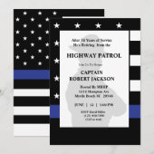 Partij voor de Pensioen van de blauwe lijn voor pa Kaart (Voorkant / Achterkant)