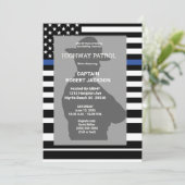 Partij voor de Pensioen van de blauwe lijn voor pa Kaart (Staand voorkant)