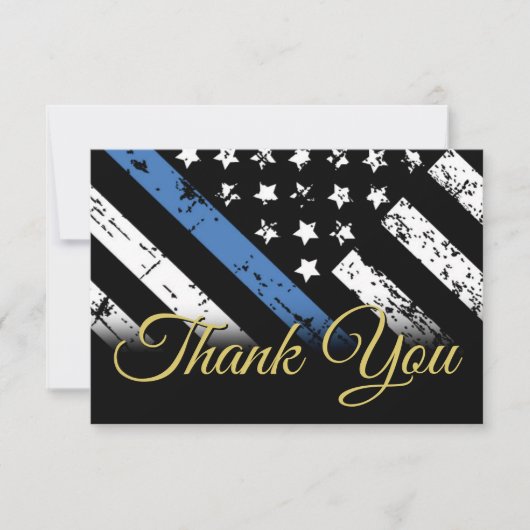 Partij voor de pensionering van een politiefunctio bedankkaart (Voorkant)