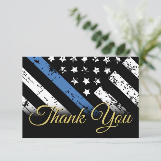 Partij voor de pensionering van een politiefunctio bedankkaart (Staand voorkant)