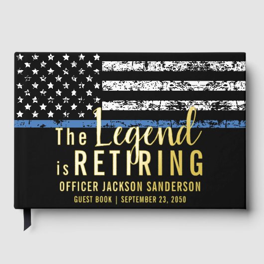 Partij voor de pensionering van een politiefunctio gastenboek (Voorkant)