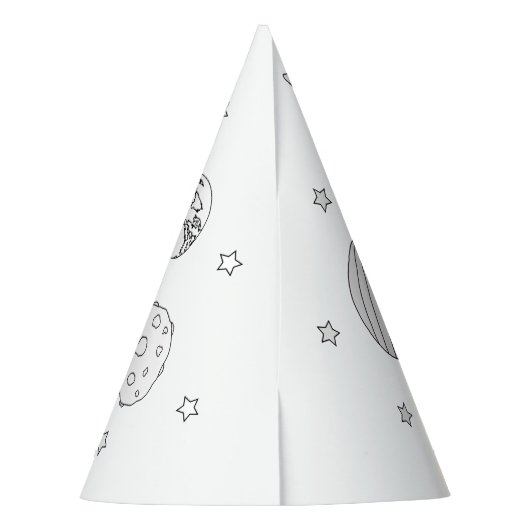 Partij voor de Ruimte - Kleur uw eigen Pet Feesthoedjes (Achterkant)