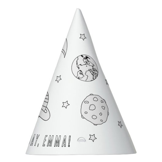 Partij voor de Ruimte - Kleur uw eigen Pet Feesthoedjes (Rechts)