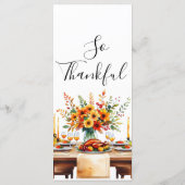 Partij voor de Thanksgiving van de Russische Bedan Menu (Achterkant)