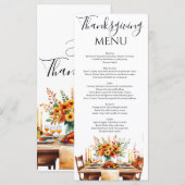 Partij voor de Thanksgiving van de Russische Bedan Menu (Voorkant / Achterkant)