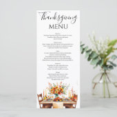 Partij voor de Thanksgiving van de Russische Bedan Menu (Staand voorkant)