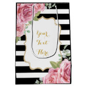  partij voor de Waterverf van Parijs roze rozen Medium Cadeauzakje (Achterkant)