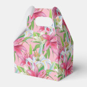 Partij voor Doos-Roze gelilies Bedankdoosjes (Achterkant)