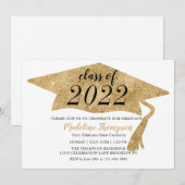 Partij voor een modern Eenvoudig Gold Afstuderen P Kaart (Voorkant / Achterkant)