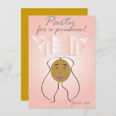 Partij voor een prinses kaart (Voorkant / Achterkant)