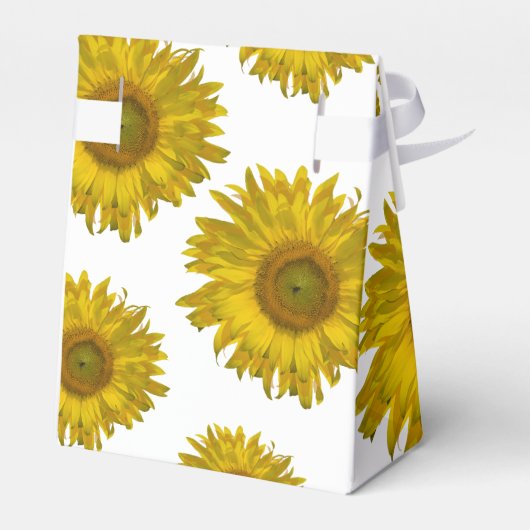 Partij voor Gele Zonnebloemen Bedankdoosjes (Achterkant)