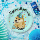 Partij voor het Bord "Birthday Doge Paper" (Feest)