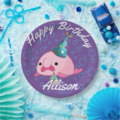 Partij voor het paars van de Birthday Blobfish Papieren Bordje (Feest)