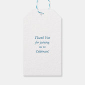 Partij voor het thema Bulldog - Baby shower Blue Cadeaulabel (Achterkant)