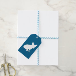 Partij voor het thema Bulldog - Baby shower Blue Cadeaulabel