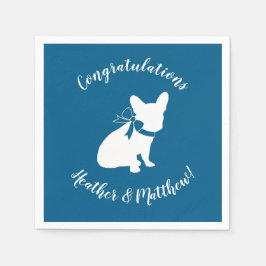 Partij voor het thema Bulldog - Baby shower Blue Servet