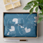 Partij voor het thema Bulldog - Baby shower Blue Tissuepapier (Geschenk)
