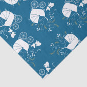 Partij voor het thema Bulldog - Baby shower Blue Tissuepapier (Detail)