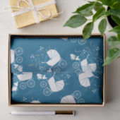 Partij voor het thema Bulldog - Baby shower Blue Tissuepapier (Geschenk)
