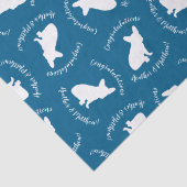 Partij voor het thema Bulldog - Baby shower Blue Tissuepapier (Detail)