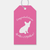 Partij voor het thema Bulldog - Baby shower roze Cadeaulabel (Voorkant)