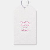 Partij voor het thema Bulldog - Baby shower roze Cadeaulabel (Achterkant)