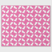 Partij voor het thema Bulldog - Baby shower roze Cadeaupapier (Vlak)