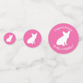 Partij voor het thema Bulldog - Baby shower roze Confetti (Voorkanten)
