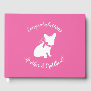 Partij voor het thema Bulldog - Baby shower roze Gastenboek