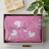 Partij voor het thema Bulldog - Baby shower roze Tissuepapier (Geschenk)