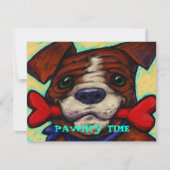 PARTIJ VOOR KUTE EN PLAYFUL DOG PAWRTY INVITE INVI KAART (Voorkant)