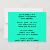 PARTIJ VOOR KUTE EN PLAYFUL DOG PAWRTY INVITE INVI KAART (Achterkant)