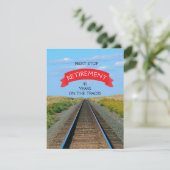 Partij voor pensionering van spoorbaan kaart (Staand voorkant)