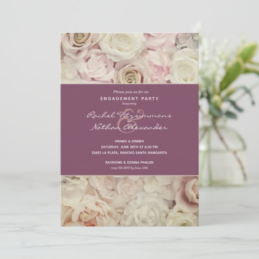  partij voor Rozen Kaart (Staand voorkant)