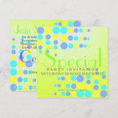 Partij voor verse bubbels / speciale uitnodiging (Voorkant / Achterkant)