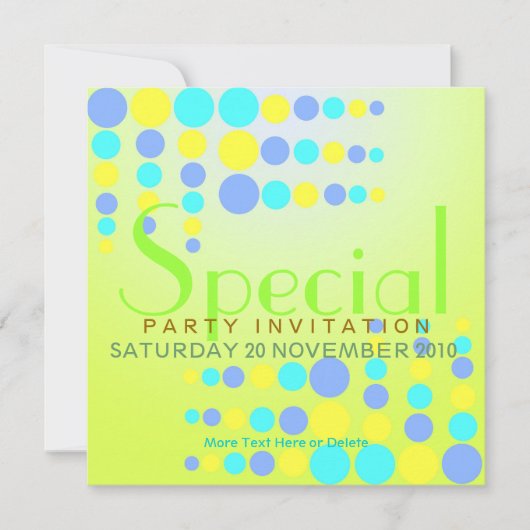 Partij voor verse bubbels / speciale uitnodiging (Voorkant)