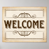 Partij WELCOME Sign Print (Voorkant)