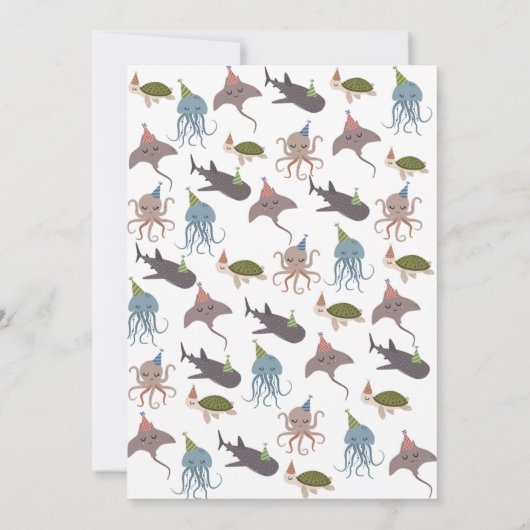 Partij (Zee) Aanbesteding van dieren op zondag Kaart (Achterkant)