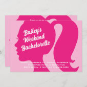 Partij Zeer roze Weekend Bachelorette Uitnodiging (Voorkant / Achterkant)