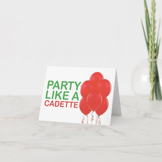 Partij zoals een Kaart van de Verjaardag Cadette (Voorkant)