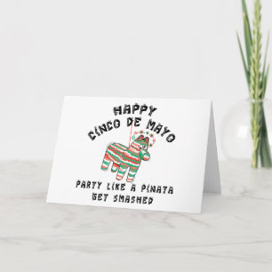 Partij zoals een Pinata Cinco DE Mayo Kaart