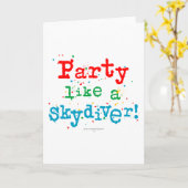 Partij zoals een SKYDIVER! Kaart (Gele Bloem)