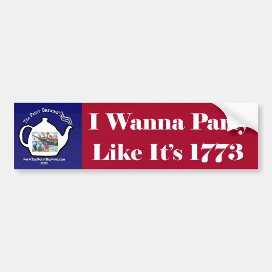 Partij zoals haar Bumpersticker van 1773 (Voorkant)
